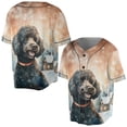 thumbnail image 3 of Hello Winter Poodle Welcome Snowy Night Watercolor Vintage All Over Print 3D Baseball Shirt Poodles Dog Lover Gifts Idea Softball Sport - 01011, 3 of 6