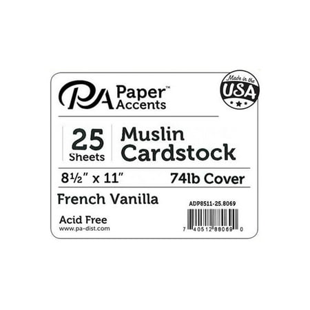 UPC: 0740512880690 | Paper Accents Cardstock 8.5 x 11  Muslin 74lb French Vanilla 25pc