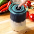 thumbnail image 3 of Electric Garlic Chopper, 3 Sharp Blades,Portable Veggie Chopper, 300ML Garlic Grinder Masher Onion Chopper, Blender to Vegetable, Cordless Food Processor for Ginger, Chili, Fruit, Meat, Spices, Beans, 3 of 9