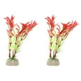 thumbnail image 1 of Plantas acuáticas artificiales Unique Bargains 2uds Verde Rojo, 1 of 7