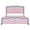 Pink, variant on PAPROOS Full Size LED Bed Frame with Drawers, Linen Upholstered Bed, Metal Platform Bed with Soft Cushioned Headboard for Adults Teens, Light Grey