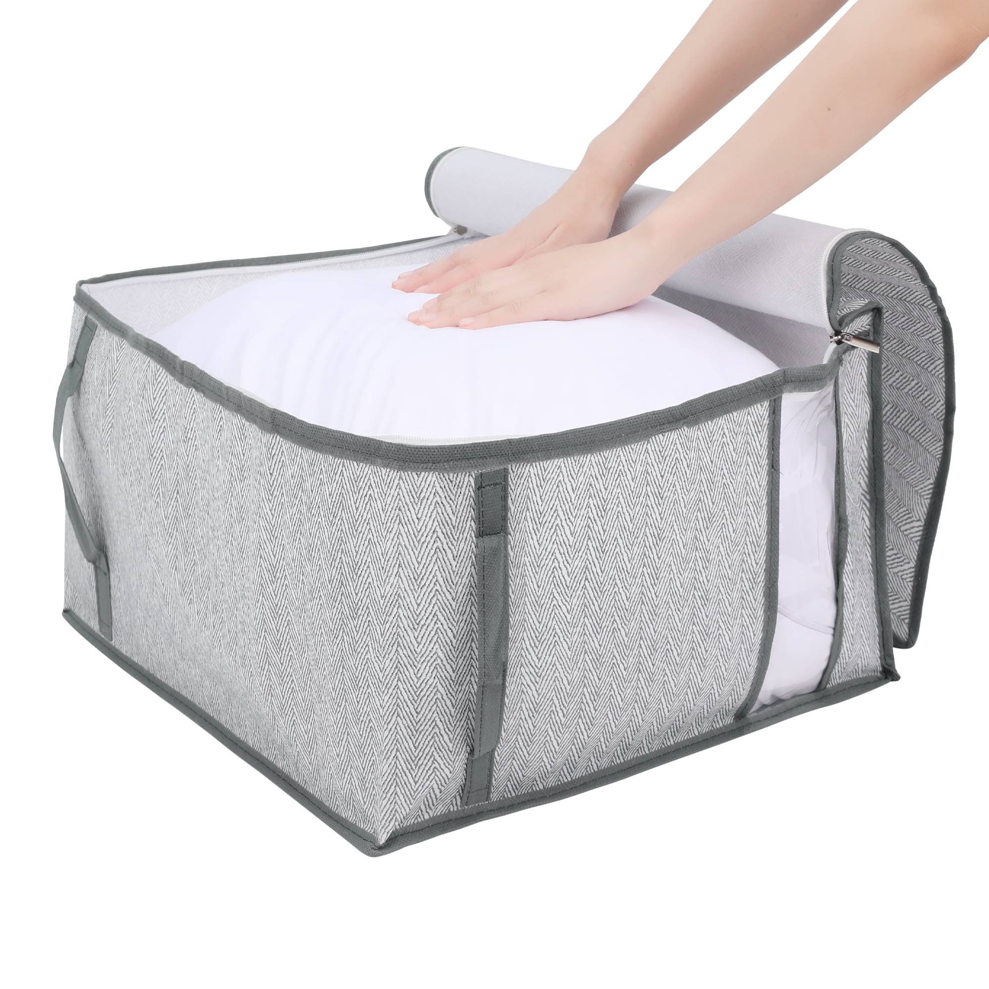 Unique Bargains 1 Pack Clothes Storage Bags Moving Bags Gray 20.5*17*12in