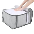 thumbnail image 4 of Unique Bargains 1 Pack Clothes Storage Bags Moving Bags Gray 20.5*17*12in, 4 of 7