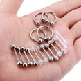 thumbnail image 3 of 16Pcs Nipple Piercing Jewelry 14G Surgical Steel Nipple Rings Hoop Rings Retainer Piercing Jewelry for Women Men 14MM (9/16 Inch), 3 of 3