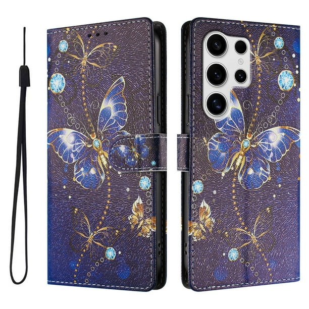 FOXDOCK Funda Tipo Cartera para Samsung Galaxy S25 Ultra con Soporte y Correa – Diseño de Patrones Lindos