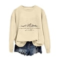 thumbnail image 3 of Mode Femme Mignon Décontracté Imprimé Col Rond Sans Capuche Veste à Manches Longues avec Capuche Chandail en Molleton Jogging Femmes Filles Vestes d'Échauffement Softball Jogging Survêtements Femmes Capuche Courte Grande Taille, 3 of 3