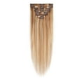 thumbnail image 3 of MY-LADY Balayage Clip in 100% Remy Human Hair Extensions 8Pcs Full Head Weft Highligh Hairpiece Long Straight #18P613 Ash & Bleach Blonde 16inch, 3 of 10