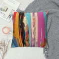 thumbnail image 2 of JEUXUS Abstract Multicolored Expressionist Work of Art Vibrant Rainbow Throw Pillow Cover  Modern Cushion Square Pillowcase for Sofa Bed Car Home Decorative, 2 of 5