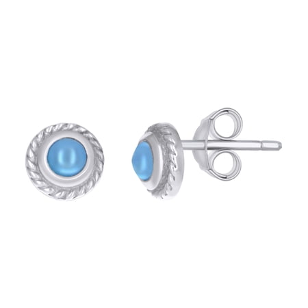 925 Sterling Silver Womens Enameled Fashion Stud Earrings