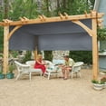 thumbnail image 1 of Covers & All Toile d'Ombrage Universelle de Remplacement pour Pergola à Auvent 12 Oz - Housse de Pergola 100 % Imperméable et Résistante aux Intempéries pour Patio, Véranda, Terrasse, Balcon avec Oeillets (8 Pieds H x 10 Pieds L, Gris), 1 of 7