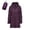 Purple, variant on ibiyuan Women's Lightweight Down Jacket, Windproof Hooded Coat, Slim Fit Long Puffer Outerwear with Recycled Insulation