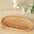 thumbnail image 4 of Oval Rattan Woven Storage Basket Kitchen Food Storage Tray For Bread Fruit, 4 of 9