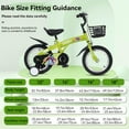 thumbnail image 2 of Aukfa 18-Inch Kids Bike for Boys & Girls Ages 5-10,Balance Bikewith Training Wheels, Coaster Brake & Front V-Brake,Green, 2 of 12