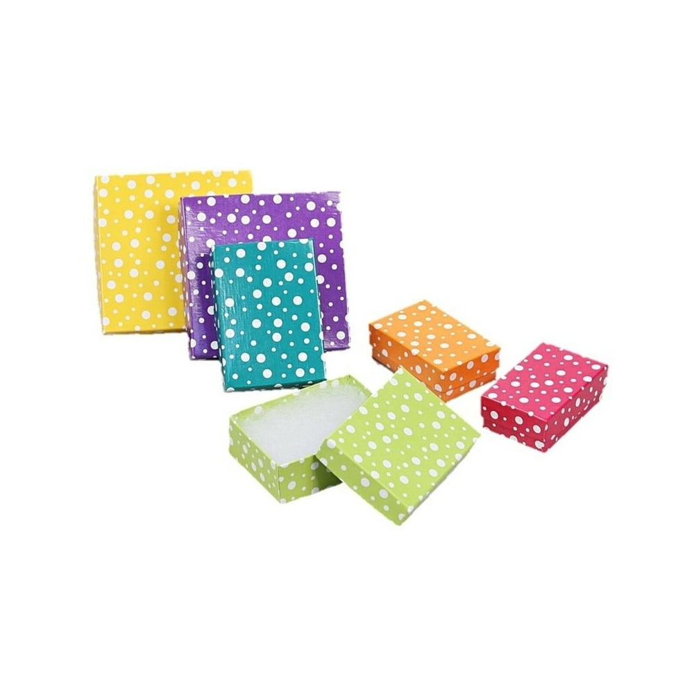 888 Display USA 25 Boxes of Multi Color Polka Dot