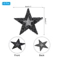 thumbnail image 2 of Parches de Strass en Forma de Estrella Uxcell, 4 Pcs Parches de Aplique para Coser/Planchar, Negro, 2 of 5