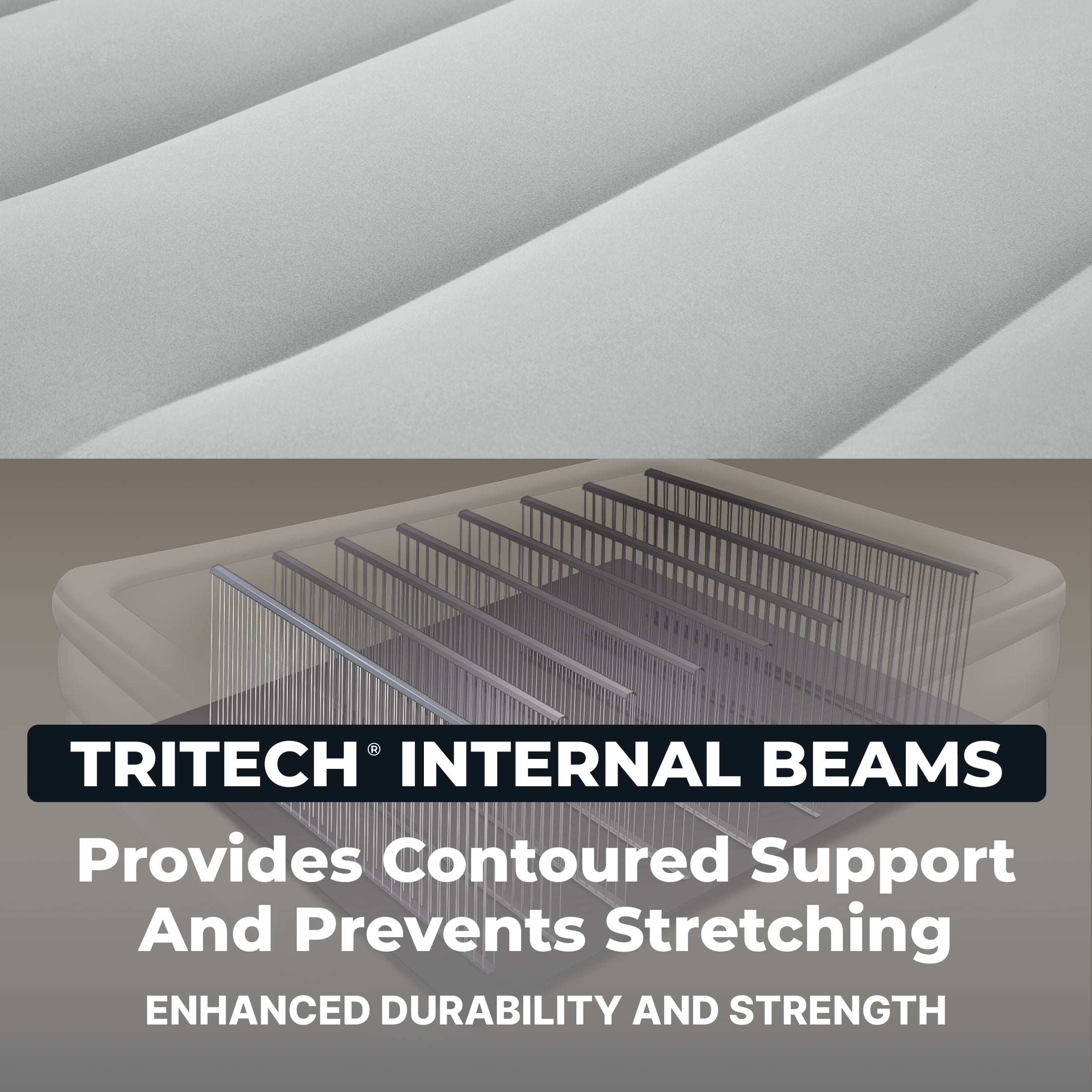 Bestway® Headboard Tritech Air Mattress Twin 18" with built-in AC pump