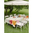 thumbnail image 3 of Outdoor Tablecloth with Umbrella Hole and Zipper, Bunny Easter Rectangle Table Cloth 52x70 Inch Waterproof Tablecloth, Pastoral Spring Floral Elegant Picnic Table Cover for Patio Camping, 3 of 7
