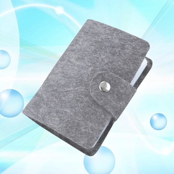 FRCOLOR 1Pack Minimalist ID Card Cover in Light Grey Wool Felt 11.8x3.1x0.4in