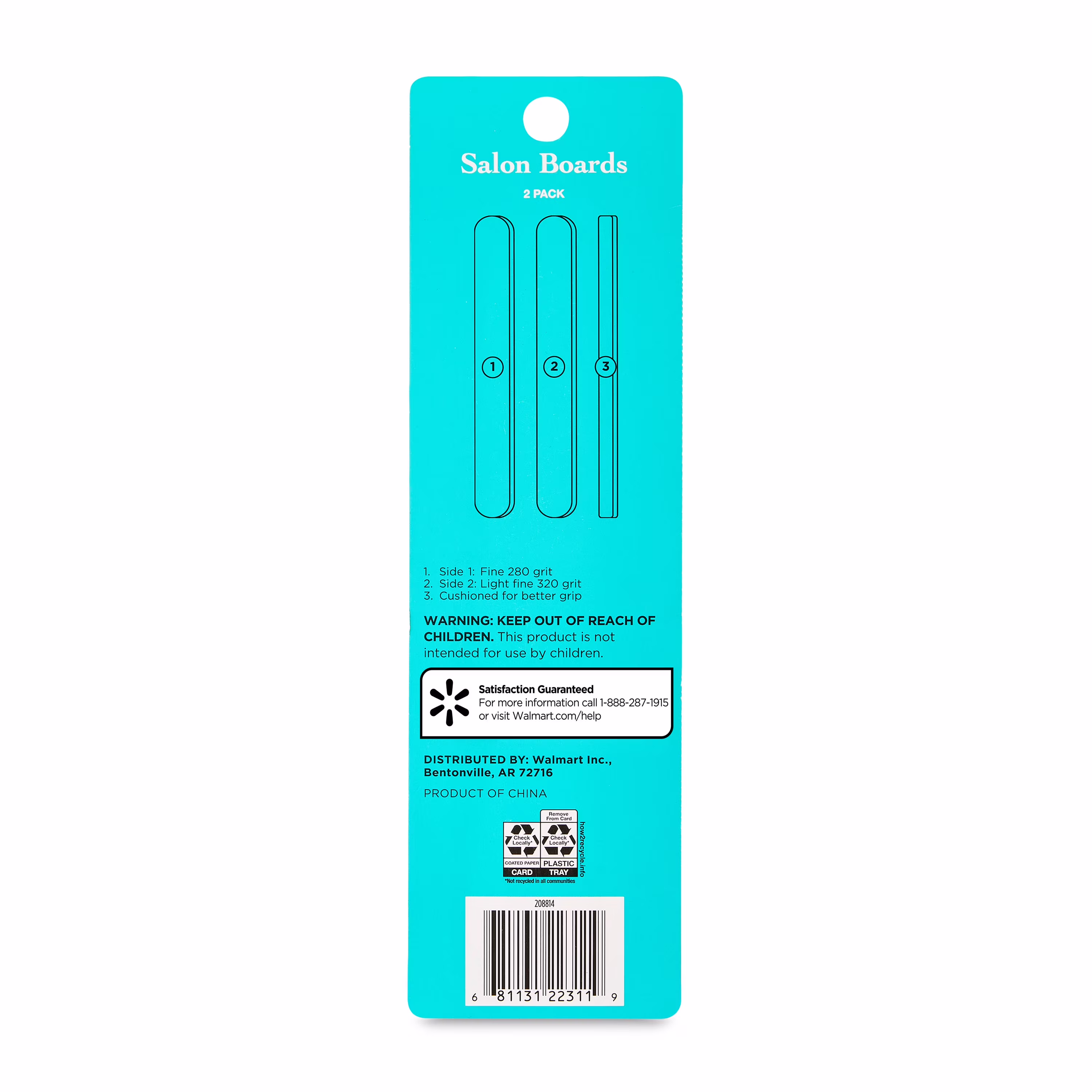 thumbnail image 6 of (6 pack) Equate 280/320-Grit Salon-Style Files, Pink, 2 Count, 6 of 7