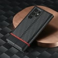 thumbnail image 6 of SaniMore Case for Samsung Galaxy S23 Ultra 2023, Carbon Fiber Skin PU Leather Flip Case Kickstand Card Slots Cash Pocket Full Protetcion Shockproof Anti-drop Case for Galaxy S23 Ultra, Horizontal Line, 6 of 13