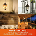 thumbnail image 4 of Lampara De Exterior Aplicación Suspendido Decorativa 26 W Color Negro, 4 of 5