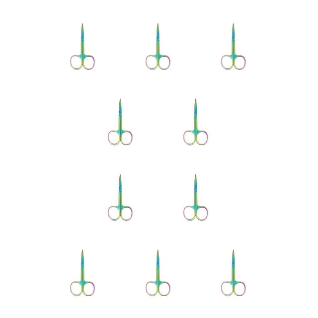 Vogacara Pinzas para cutículas de uñas, tijeras de acero inoxidable, resistentes al desgaste, convenientes, para doméstico, color titanio Color Titanio 10piezas