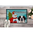 thumbnail image 2 of Caroline's Treasures BB1866JMAT Snowman with Saint Bernard Door Mat, Indoor Rug or Outdoor Welcome Mat 24x36 Doormat ,, 2 of 4