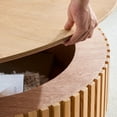 thumbnail image 5 of Kevinplus 31.49" Round Coffee Table with Storage Small Coffee Table for Apartment, Living Room，Walnut, 5 of 12