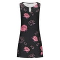 thumbnail image 4 of Itsame Womens Casual Dresses Printed Loose Thin Dress Black Size M, 4 of 5