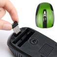 thumbnail image 3 of Computer 2.4Ghz Wireless Optical Mouse with USB Receiver 6 Buttons Gaming Mice 800/1200/1600DPI Desktop PC Laptop Accessories Green, 3 of 9