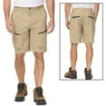 thumbnail image 3 of Weilanxin Men's Hiking Cargo Shorts Waterproof Reflective Stripe with 6 Zipper Pockets DarkKhaki XL, 3 of 7