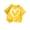Yellow 2, variant on HAiming Girls Summer T Shirts Short Sleeve Printed Cute Trendy Tee Vacation Workout Kids Tops Solid Color Casual Scoop Neck Blouses
