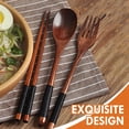 thumbnail image 5 of Handmade Japanese Natural Wood Chopsticks Spoon Set Wooden Tableware Set Long Tableware Handle Portable Dropship Chopsticks Fork, 5 of 9