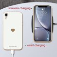 thumbnail image 6 of Compatible with iPhone Xr Case,Women Girsl Cute Love Heart Plating Design Protective Bumper with Camera Lens Cover Slim Shockproof Silicone Soft Phone Case for iPhone Xr White, 6 of 13