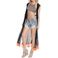 thumbnail image 6 of HAPPY BAY Women's Chiffon Summer Beach Open Front Oversized Beachwear Duster Kimono Cardigan M-L Jade_AB871, 6 of 6