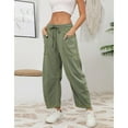 thumbnail image 2 of Lentta Womens Baggy Barrel Pants Wide Leg Lounge Drawstring Sweatpants with Pockets, 2 of 7