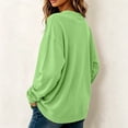 thumbnail image 7 of Women's Casual Long Sleeve Pullover Sweatshirt Solid Color Crew Neck Loose Fit Basic Oversized Hoodie Fall Winter Clothes Fleece Lined Cozy Comfortable Top, 7 of 7