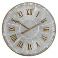 thumbnail image 1 of Aspire Home Accents 4851 Lambert Galvanized Metal Wall Clock, Distressed, 1 of 1