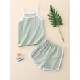 thumbnail image 3 of Jolyshlid Girls Summer Clothes 8 Piece Outfit Set for Kids, Cami Tank Tops and Shorts Matching Sets, Breathable Casual Beach Wear,Pink Yellow Green Purple,4Years, 3 of 10