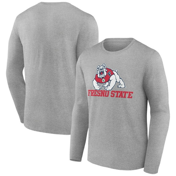 Men's Gray Fresno State Bulldogs Campus Long Sleeve T-Shirt