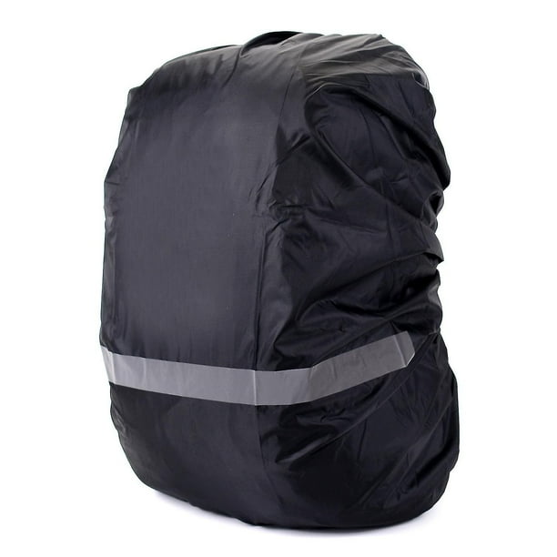 Mochila impermeable con cubierta para la lluvia (45-55L), portátil, compacta y ultraligera, de alta visibilidad con tira reflectante, antipolvo para senderismo