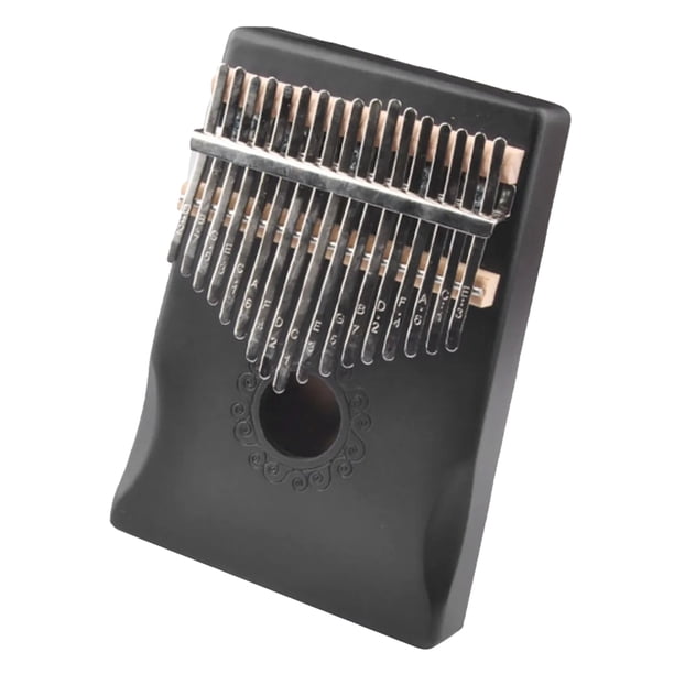 Piano de pulgar de madera, llave Kalimba negra de 17 teclas, llave de afinación Kalimba, Piano de pulgar, rendimiento sólido