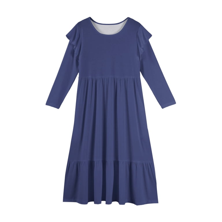maxi long sleeve girls concert dress black Amazon.com: 21KIDS Girls Maxi Dress Kids Casual Long Sleeve Long Dresses with Pockets, Black, 6 Years: Clothing, Shoes & Jewelry