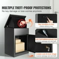 thumbnail image 2 of KFFKFF Outdoor Parcel Drop Box, Spacious Coded Lock Mailbox, Durable Galvanized Steel, 17.3"x13.8"x22.8", Theft-Deterrent Design, IPX3 Water-Resistant, Wall Mount for Porch or Curbside, 2 of 9