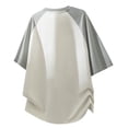 thumbnail image 4 of Men's Short Sleeve T-Shirts Oversized Big & Tall Raglan Color Block Crew Neck Shirt Summer Lightweight Breathable Loose Fit Streetwear Top Casual Workout Tee, 4 of 5