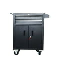 thumbnail image 2 of INTBUYING Multifunctional Tool Cart Portable Storage Organizer Cabinet with Double Drawers and Storage Cabinet, 2 of 6