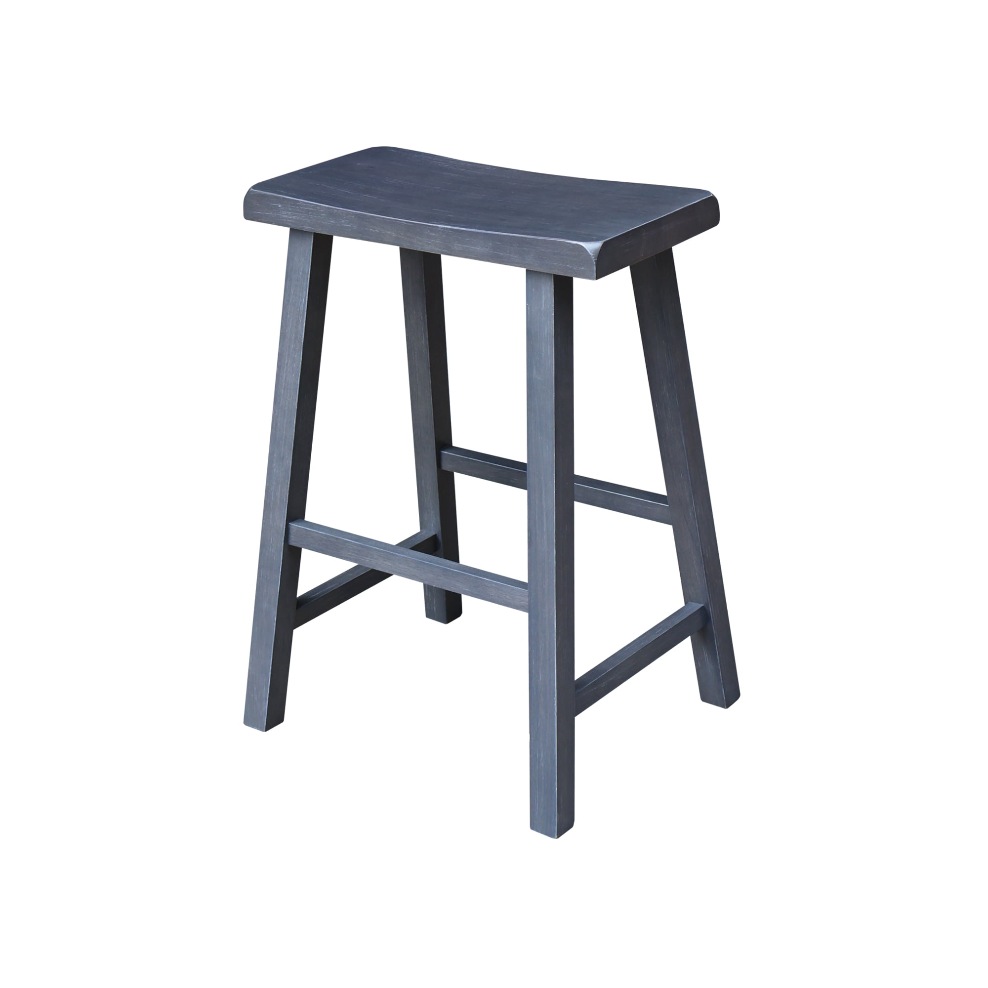 Winsome Wood Satori Wooden Kitchen Tall Saddle Seat Bar Stool