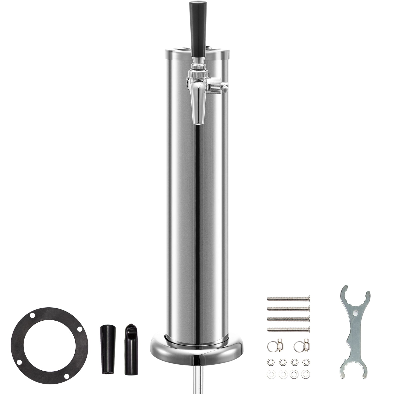 VEVOR Beer Tower, Single Adjustable Brass Faucet Kegerator Tower