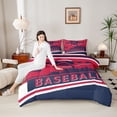 thumbnail image 4 of Castle Fairy Baseball Print Boy Girl Bedding Comforter Set 2pcs,Sport City Twin Comforter Sets Microfiber,Ball Gaming Breathable Bedding Set,Super Cozy Room Decor,Reversible, 4 of 8