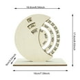 thumbnail image 5 of OIUR Wooden Rotating Circular Perpetual Calendar Manual Rotatable Disc Calendar Desk Decor for Home Office School, 5 of 6